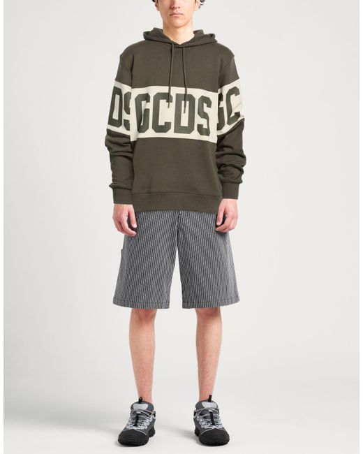 Gcds Gray Military Sweatshirt Cotton for men