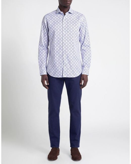 BASTONCINO Blue Shirt Cotton for men