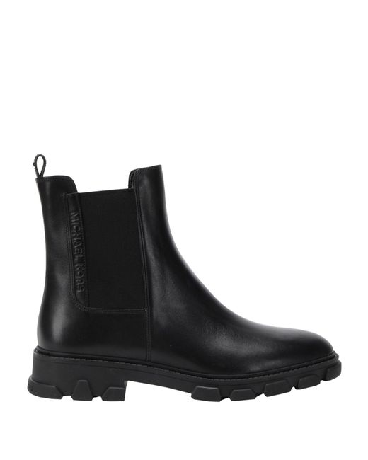 MICHAEL Michael Kors Black Ridley Leather Ankle Boot