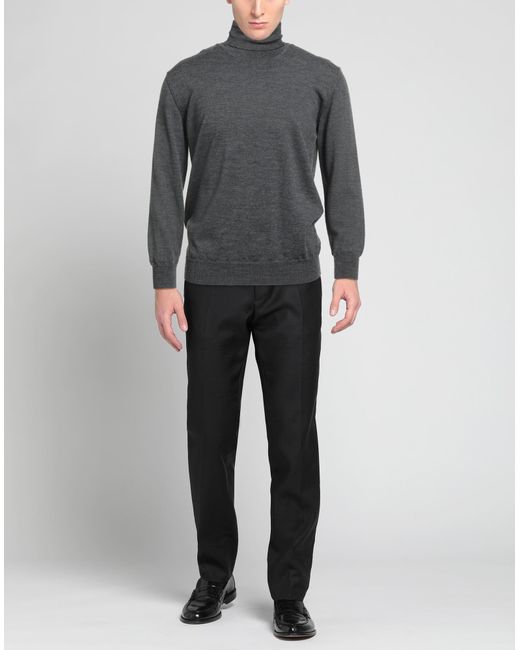 Abkost Gray Turtleneck Virgin Wool for men