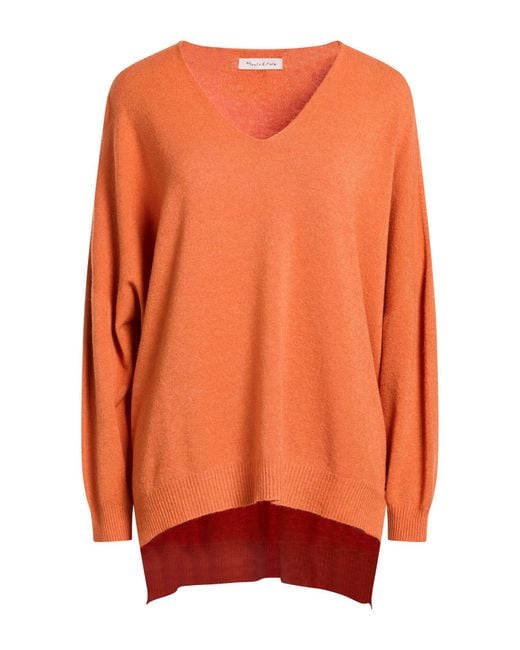 Manila Grace Orange Sweater Viscose, Polyester, Polyamide