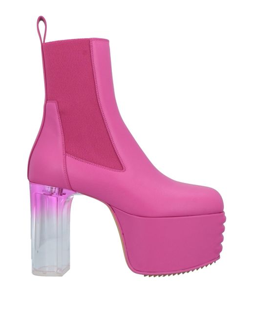 Rick Owens Pink Ankle Boots for men