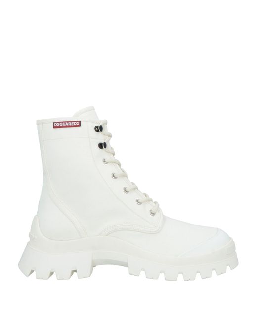 DSquared² White Ankle Boots for men