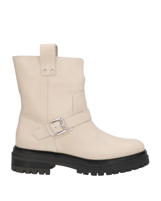 Sergio Rossi Natural Ankle Boots Leather