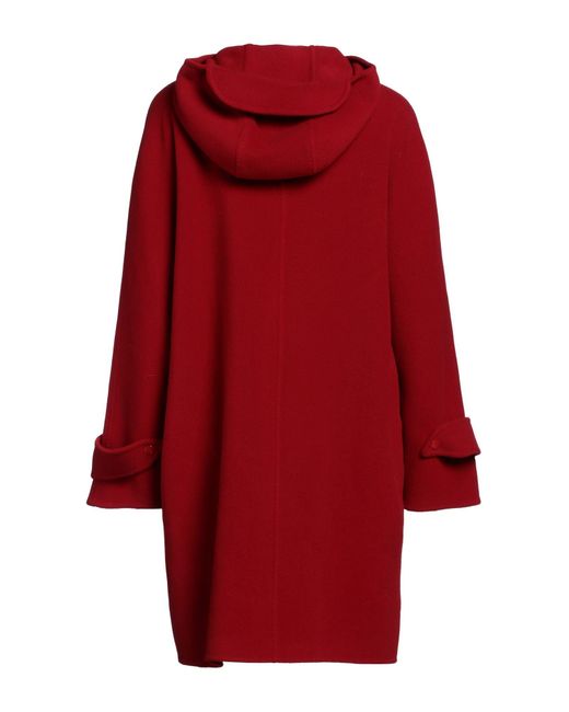 Max Mara Red Coat Virgin Wool