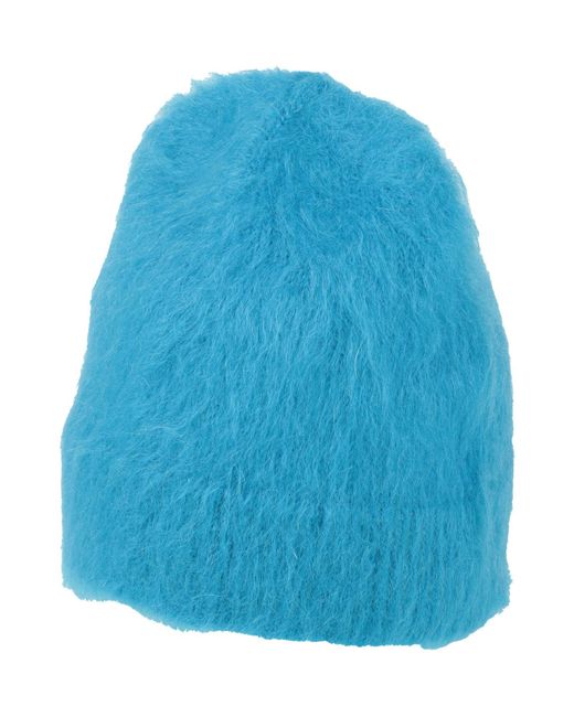Jil Sander Blue Hat Mohair Wool, Polyamide