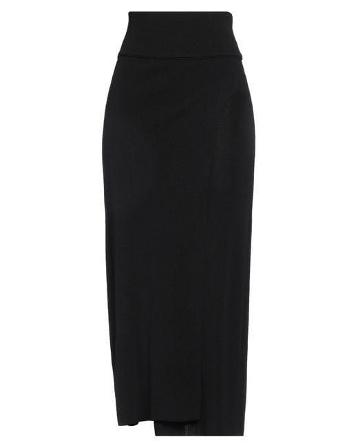 Isabel Benenato Black Maxi Skirt Viscose, Polyester