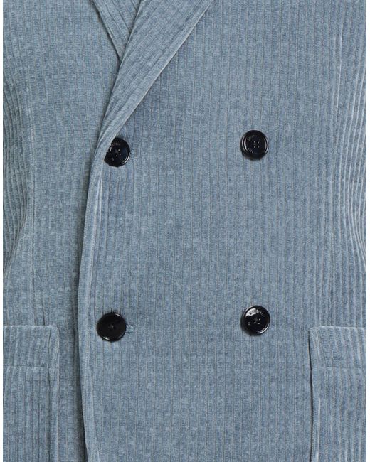 DISTRETTO 12 Blue Sky Blazer Polyester, Elastane for men