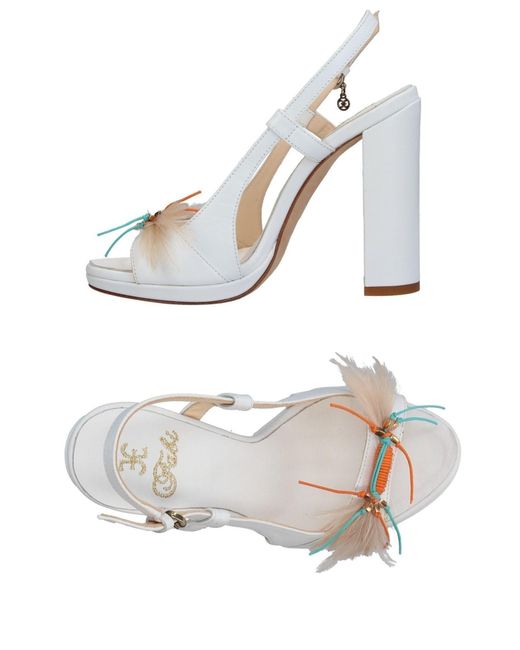 Fabi Sandals in White | Lyst