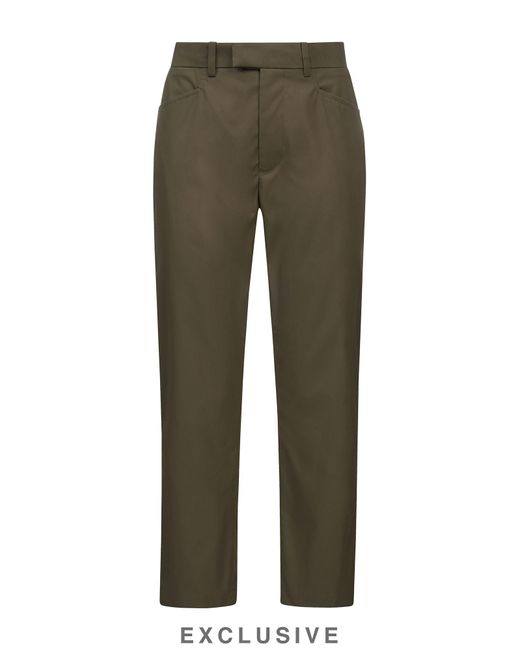 8 by COCO CAPITÁN Green Jerry Oilskin Oficina Trouser Military Pants Polyamide, Cotton, Acrylic for men