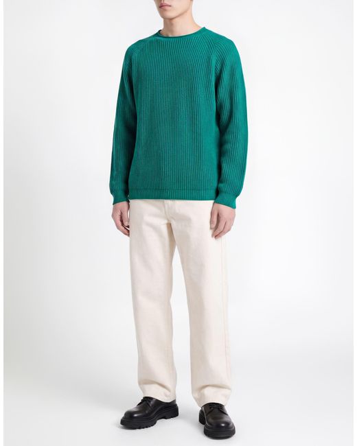 Daniele Fiesoli Green Emerald Sweater Baby Alpaca Wool, Wool, Polyamide for men
