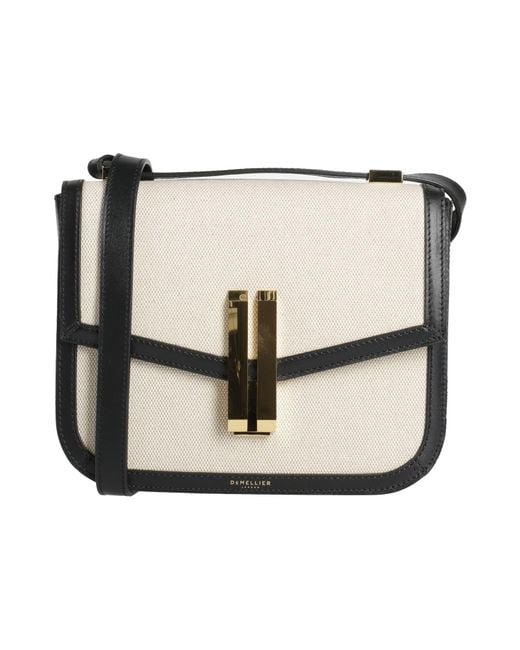 DeMellier London Natural Cross-Body Bag Cow Leather, Cotton