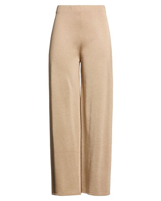 Liviana Conti Natural Pants Viscose, Polyamide, Metallic Fiber, Polyester