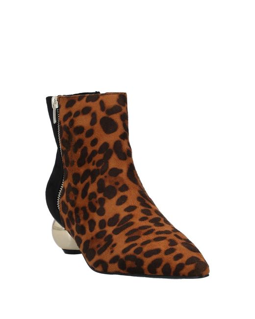 Exe' Brown Ankle Boots Soft Leather