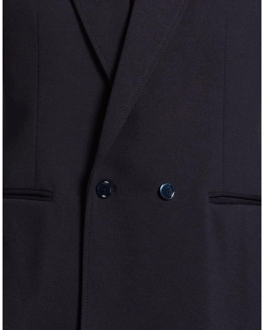Daniele Alessandrini Blue Midnight Blazer Polyester, Viscose, Elastane for men