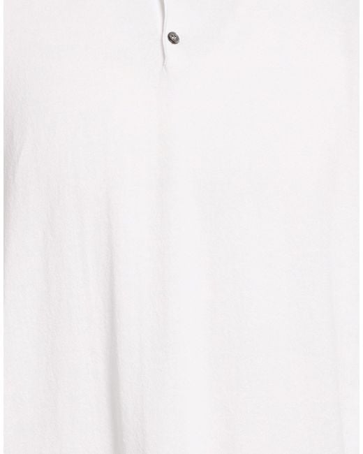 Alpha Studio White Polo Shirt Cotton, Polyester for men