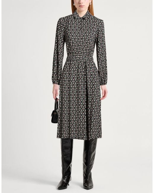 Caliban Gray Midi Dress Polyamide, Elastane