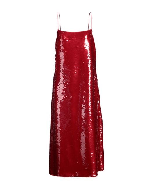 Philosophy Di Lorenzo Serafini Red Midi Dress