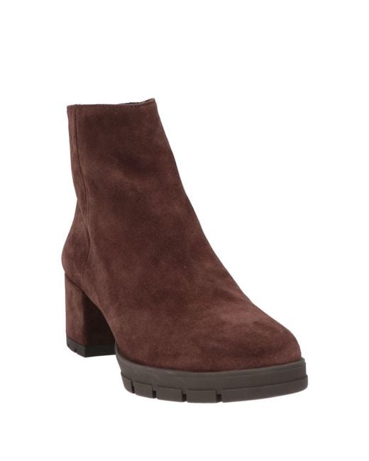 Unisa Brown Chocolate Ankle Boots Leather