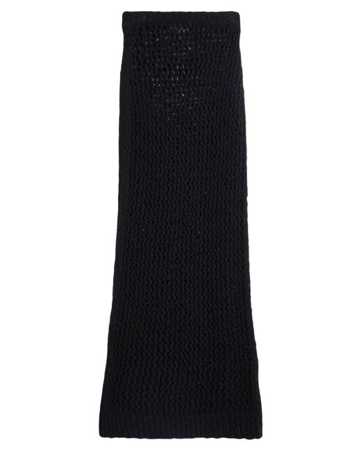 Semicouture Black Maxi Skirt Wool, Polyamide