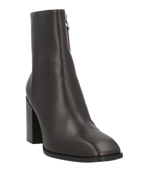 Aeyde Brown Dark Ankle Boots Calfskin