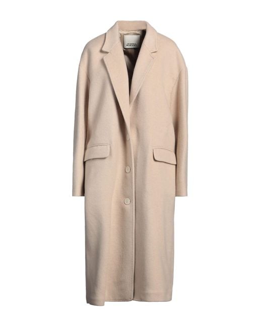 Isabel Marant Natural Coat Virgin Wool, Wool, Cashmere, Silk