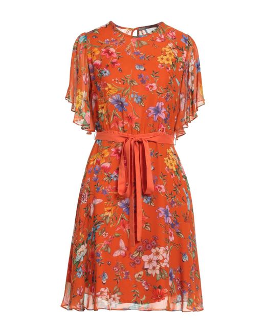 19.70 Nineteen Seventy Orange Mini Dress Viscose