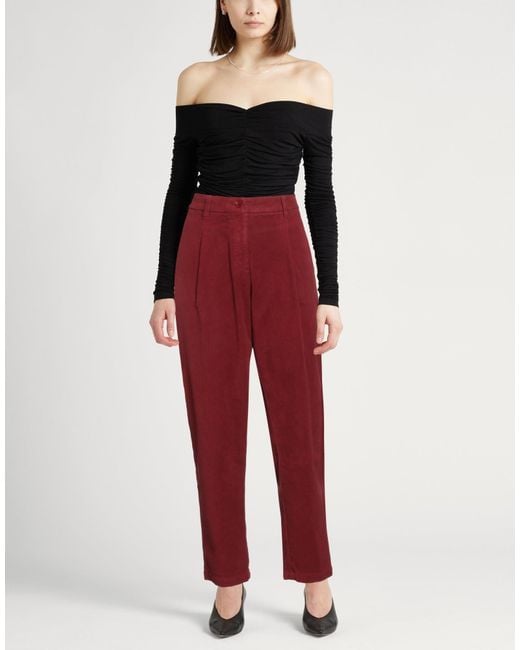 Aspesi Red Pants Cotton, Elastane