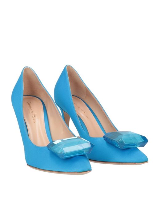 Gianvito Rossi Blue Pumps Textile Fibers