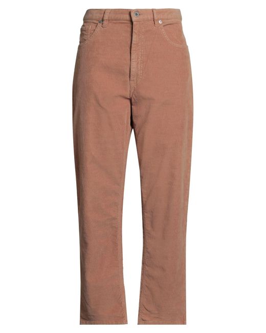 Pence Brown Camel Pants Cotton, Elastane