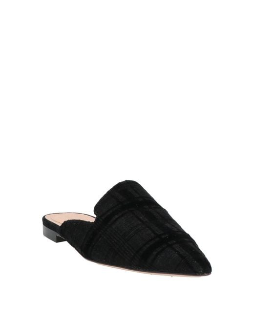 Alberta Ferretti Black Mules & Clogs Textile Fibers
