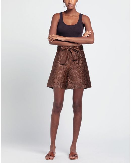 D.exterior Brown Shorts & Bermuda Shorts
