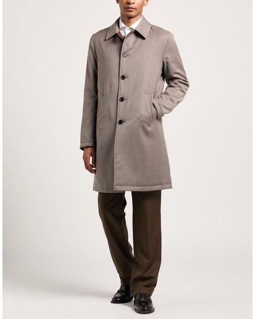 Lardini Gray Coat Polyester, Viscose, Elastane