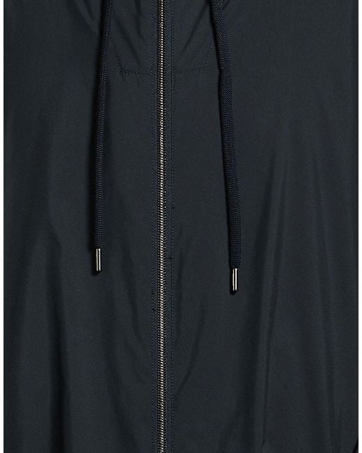 Herno Blue Midnight Overcoat & Trench Coat Polyester for men