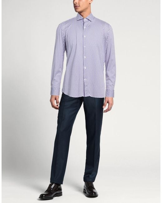 Sonrisa Purple Shirt Cotton for men