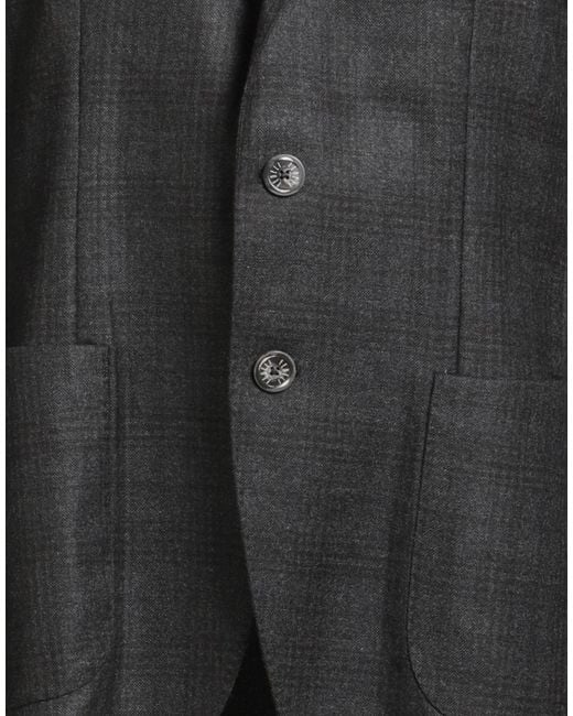 Fedeli Black Blazer Cashmere for men
