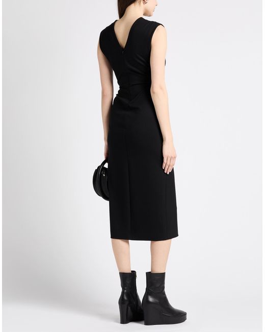 Diane von Furstenberg Black Midi Dress
