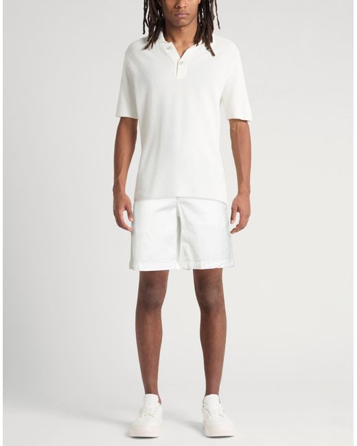 Theory White Shorts & Bermuda Shorts Cotton, Elastane for men