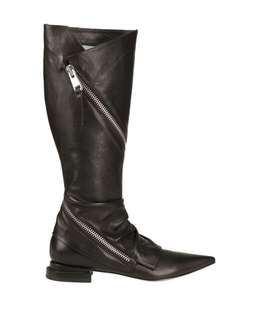 Malloni Black Boot Soft Leather