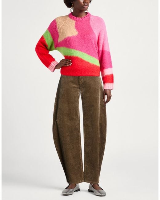 ViCOLO Brown Pants Cotton, Modal, Elastane