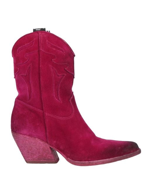 Elena Iachi Purple Ankle Boots
