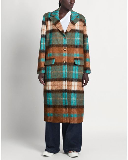 Guttha Blue Coat Acetate, Polyester, Wool