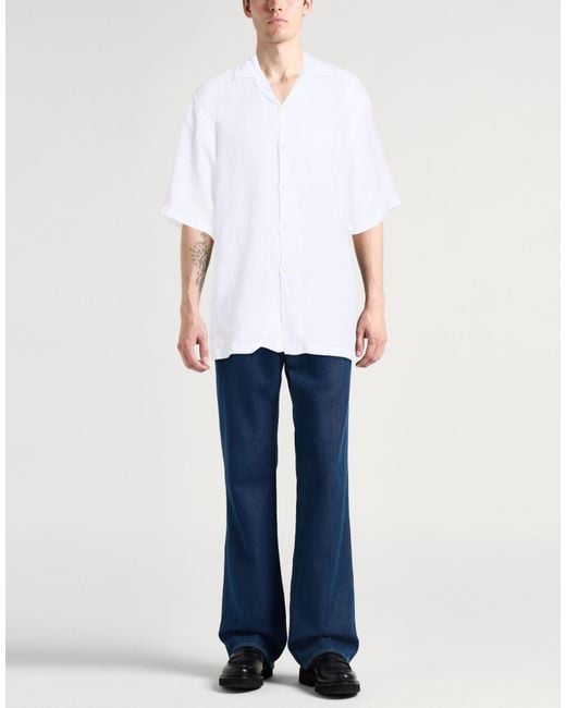 120% Lino White Shirts for men