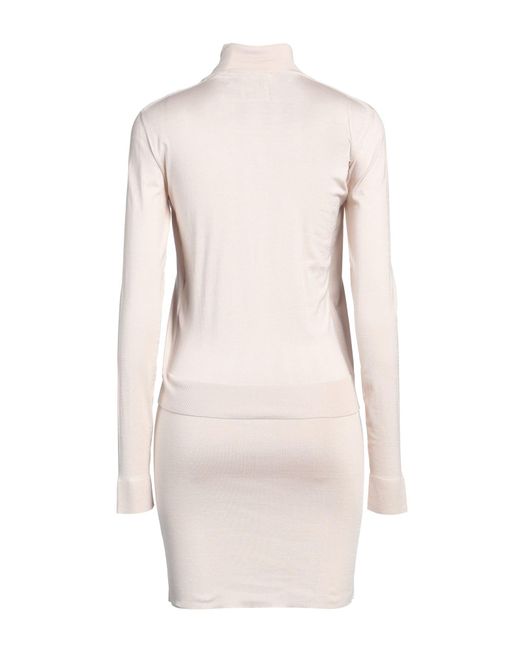 Fendi Natural Mini Dress Silk, Polyamide, Elastane