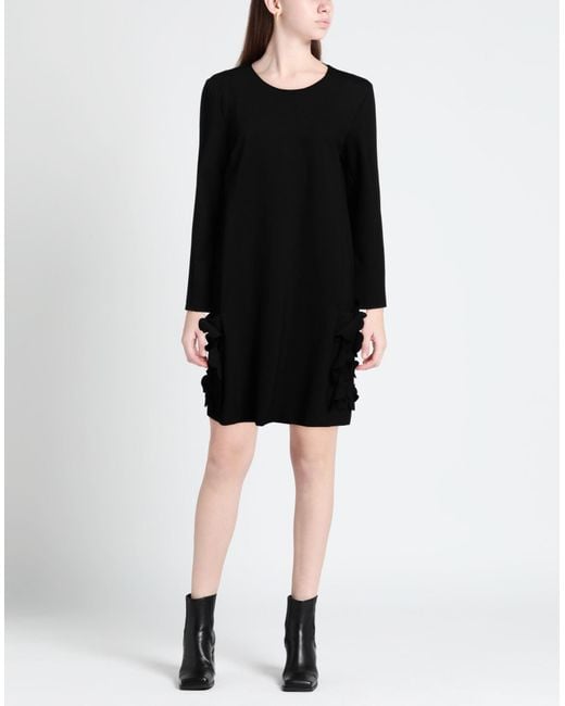 MEIMEIJ Black Mini Dress Viscose, Polyamide, Elastane