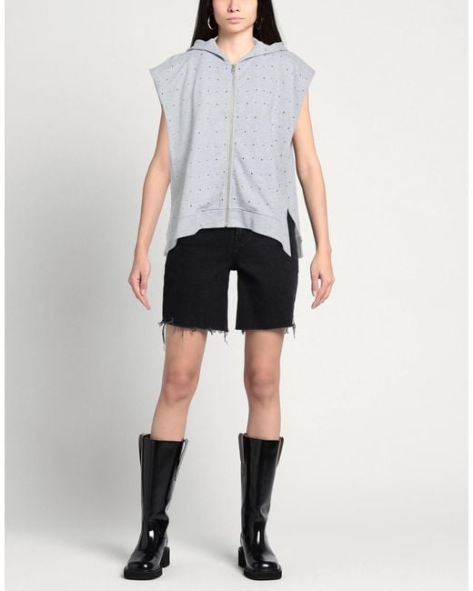 8pm Gray Sweatshirt Cotton, Elastane