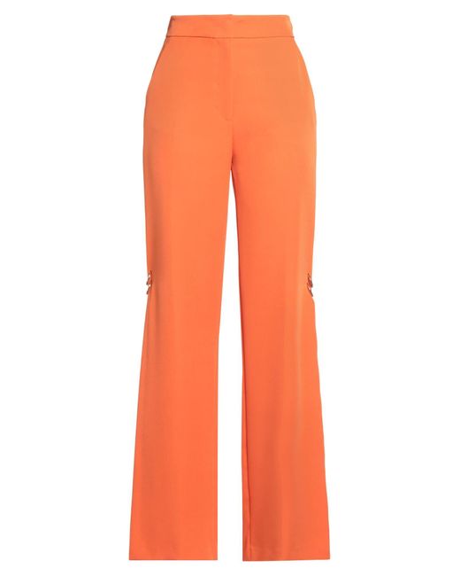 Camilla Orange Pants Polyester, Elastane