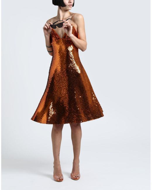 DSquared² Orange Midi Dress
