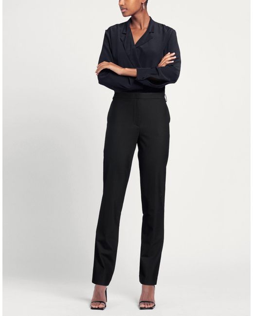 Patrizia Pepe Black Pants Polyester, Virgin Wool, Elastane