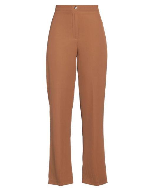 Kontatto Brown Pants Polyester, Elastane
